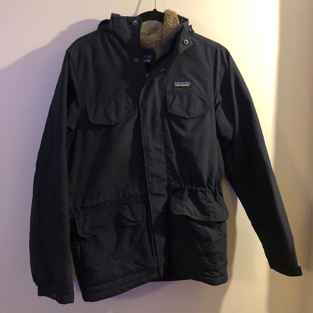 Patagonia Men’s Navy Parka Coat w/ Detachable Hood